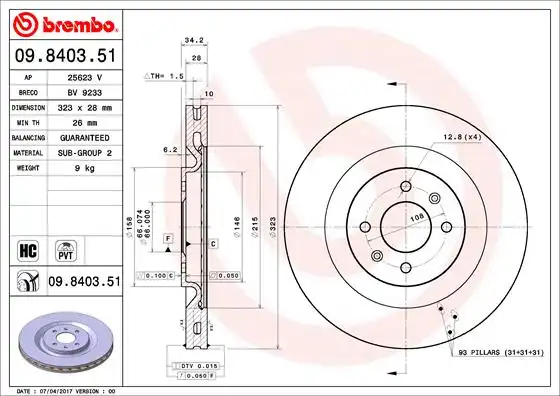 BREMBO 09.8403.51