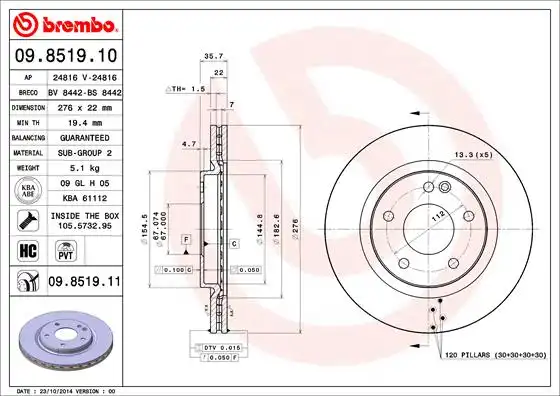 BREMBO 09.8519.11