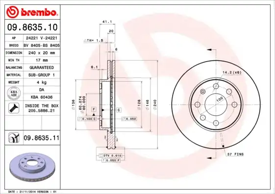 BREMBO 09.8635.11