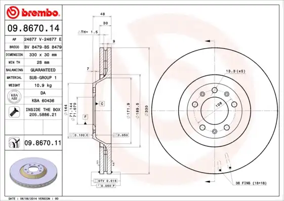BREMBO 09.8670.11