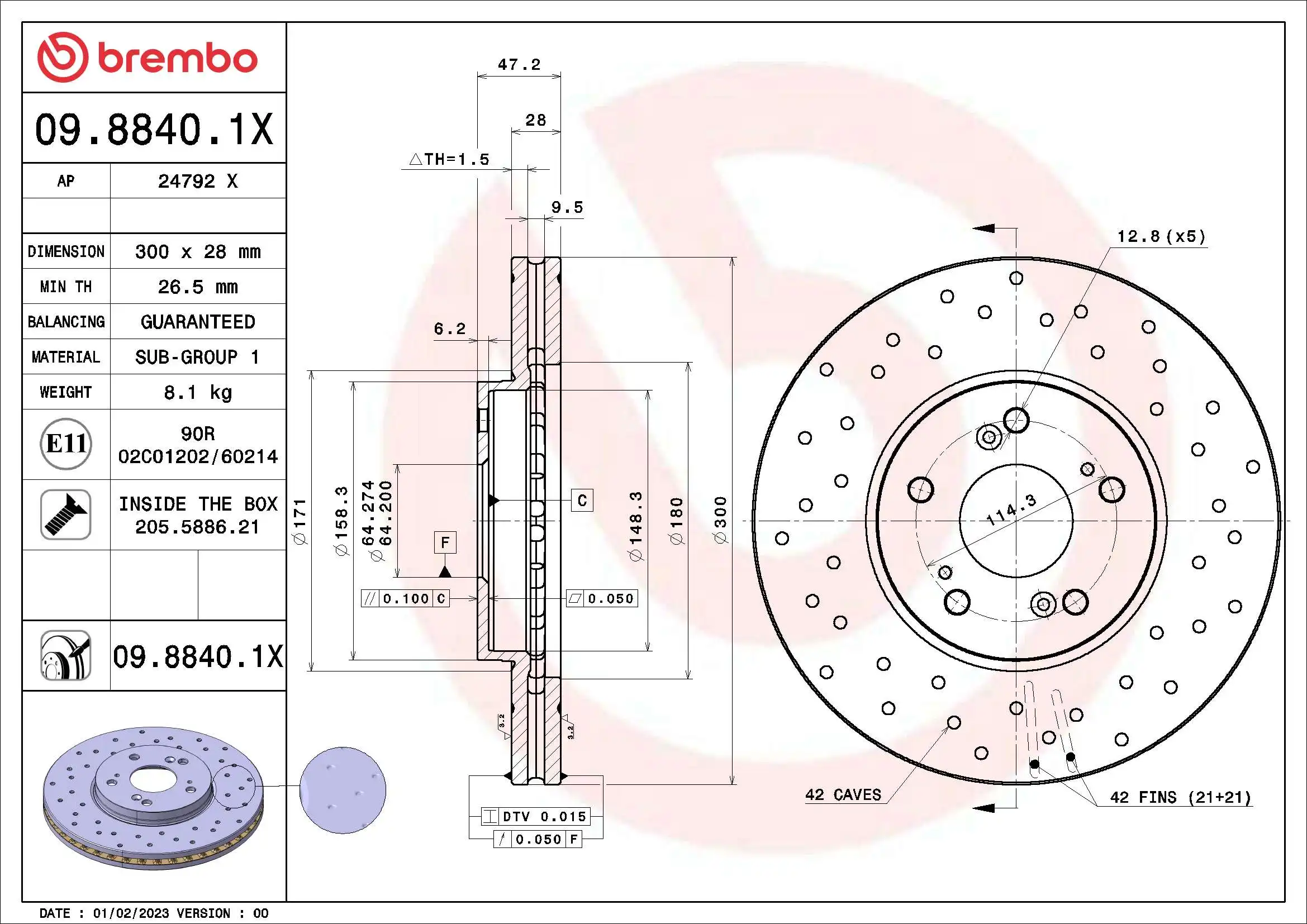 BREMBO 09.8840.1X