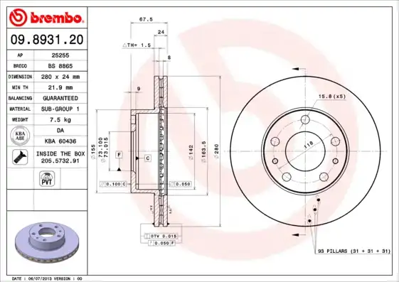 BREMBO 09.8931.21
