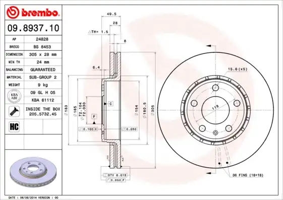 BREMBO 09.8937.11