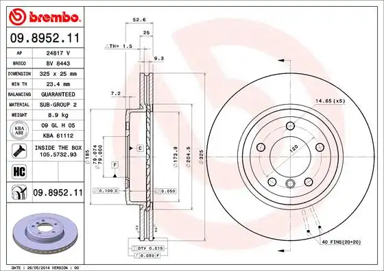 BREMBO 09.8952.11