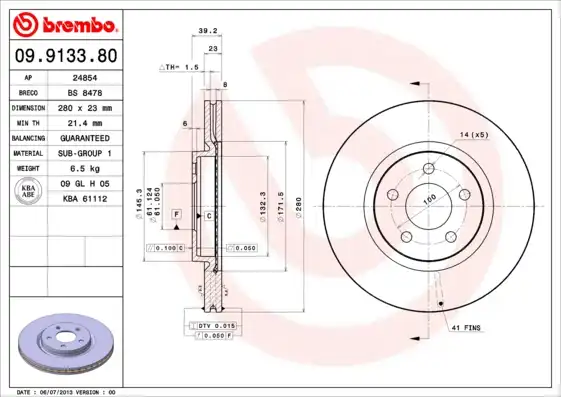 BREMBO 09.9133.81