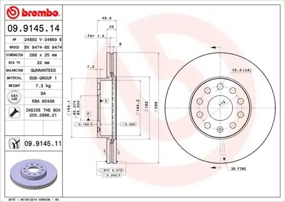 BREMBO 09.9145.11