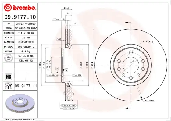 BREMBO 09.9177.11