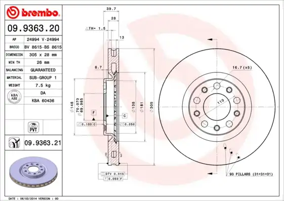 BREMBO 09.9363.21