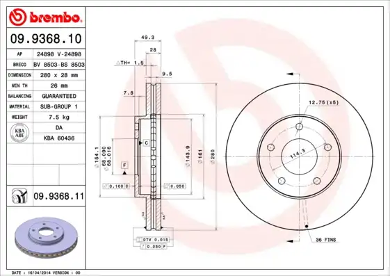 BREMBO 09.9368.11