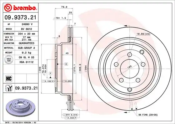 BREMBO 09.9373.21