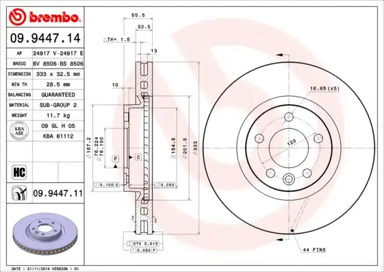 BREMBO 09.9447.11