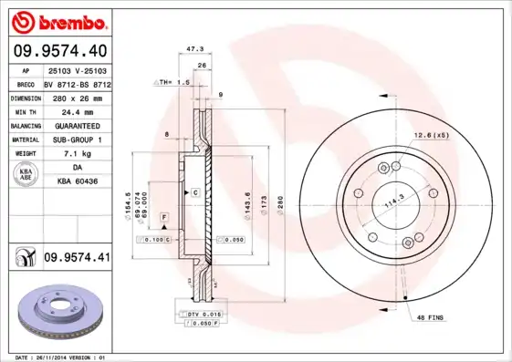 BREMBO 09.9574.41