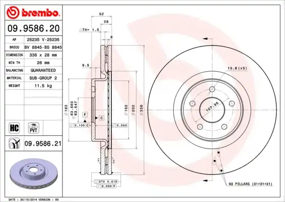 BREMBO 09.9586.21