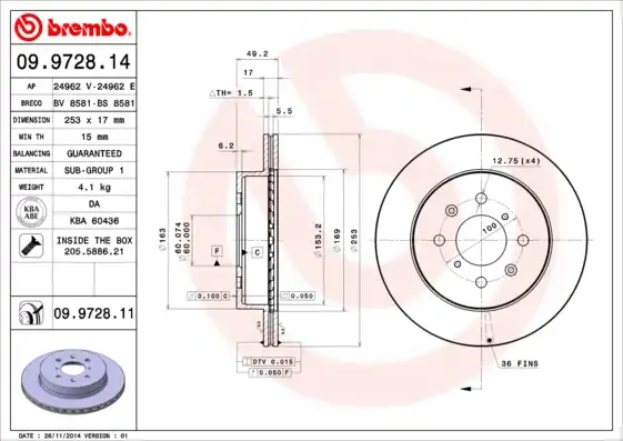 BREMBO 09.9728.11