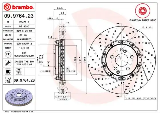 BREMBO 09.9764.23