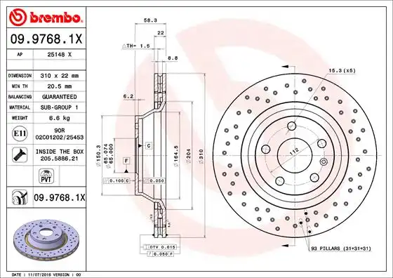 BREMBO 09.9768.1X