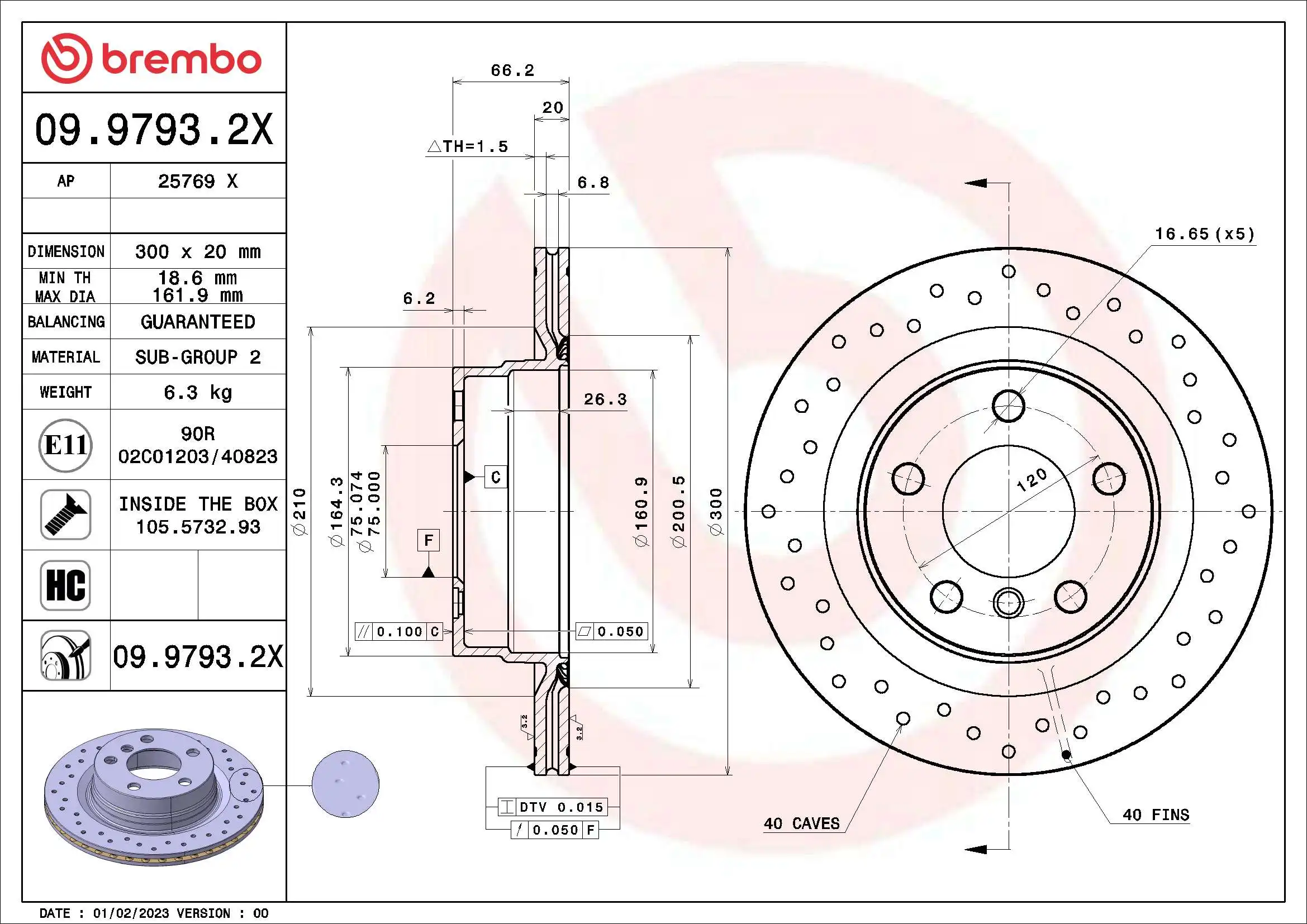 BREMBO 09.9793.2X