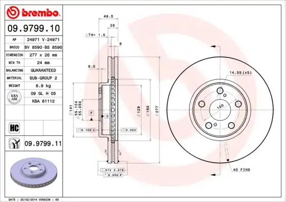 BREMBO 09.9799.11