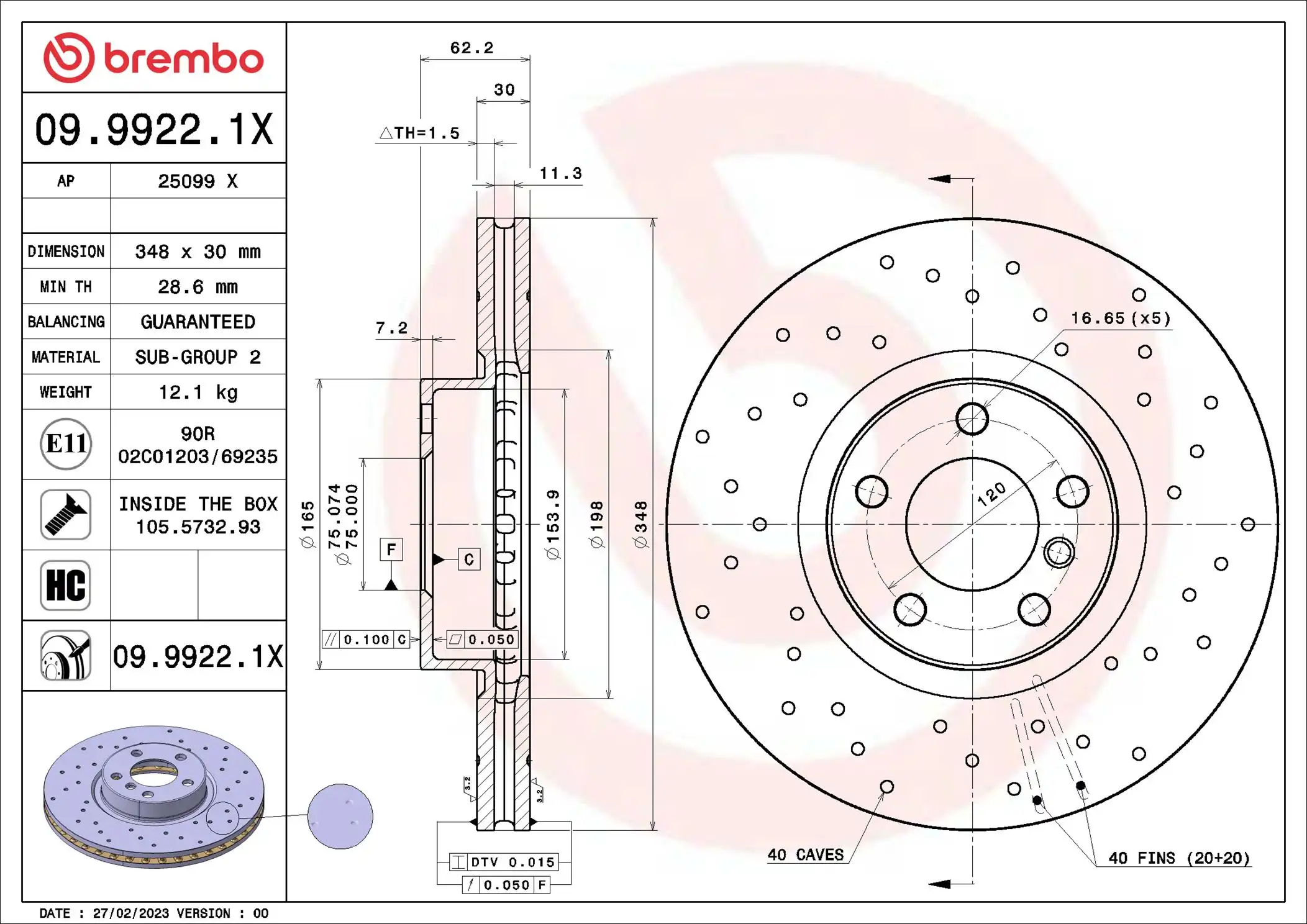 BREMBO 09.9922.1X