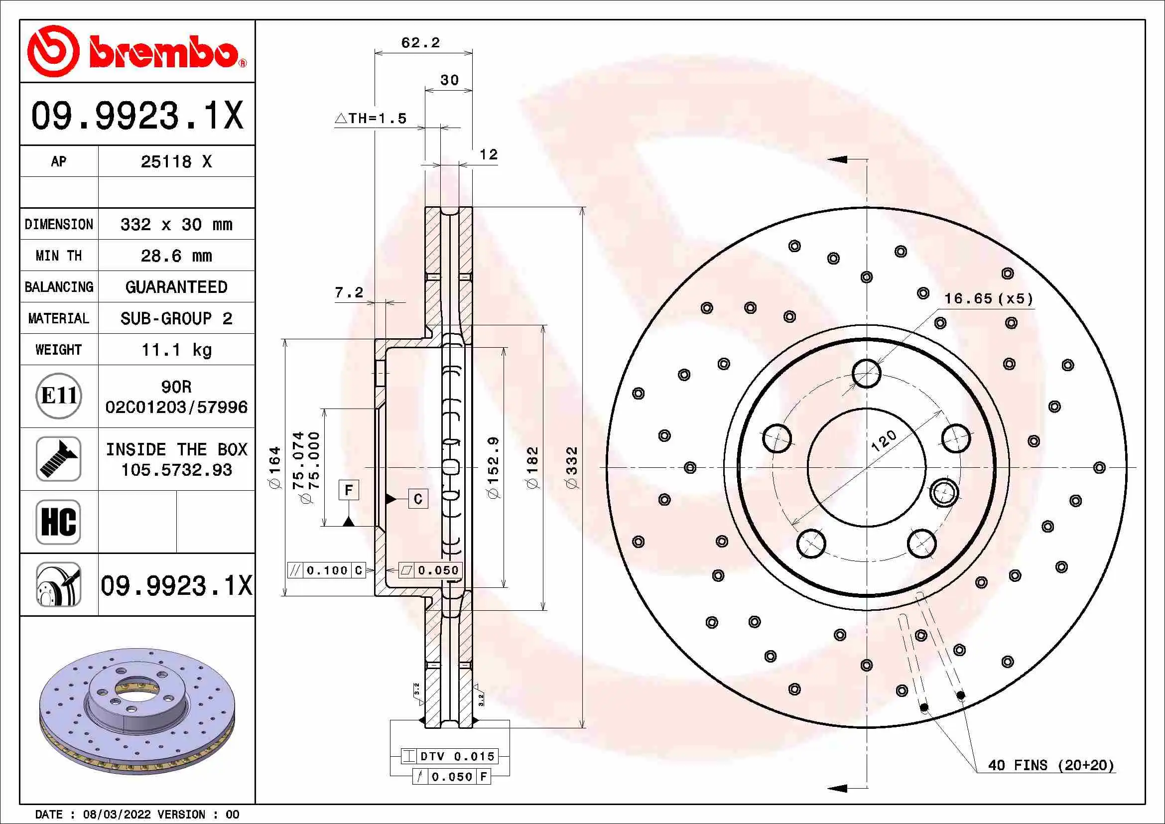BREMBO 09.9923.1X