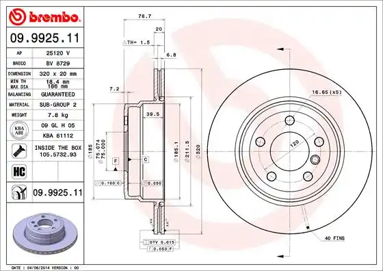 BREMBO 09.9925.11