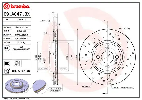BREMBO 09.A047.3X
