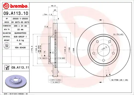 BREMBO 09.A113.11