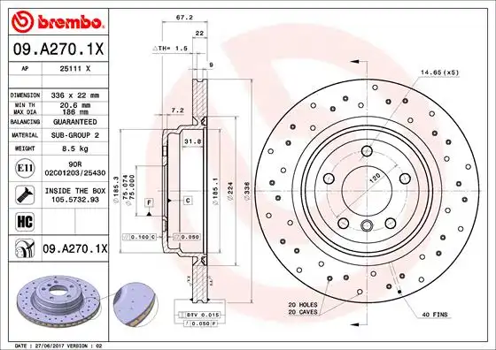 BREMBO 09.A270.1X