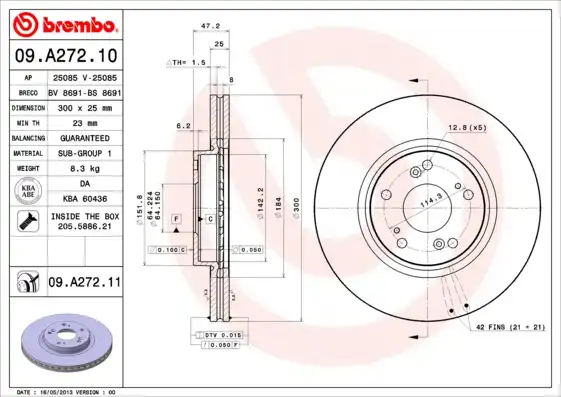 BREMBO 09.A272.11