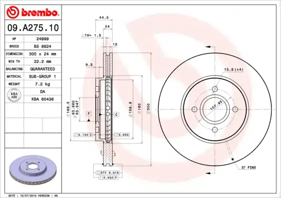 BREMBO 09.A275.10