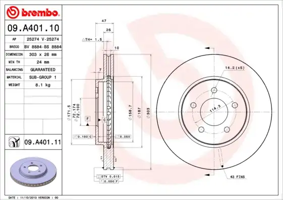 BREMBO 09.A401.11