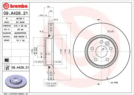 BREMBO 09.A426.21
