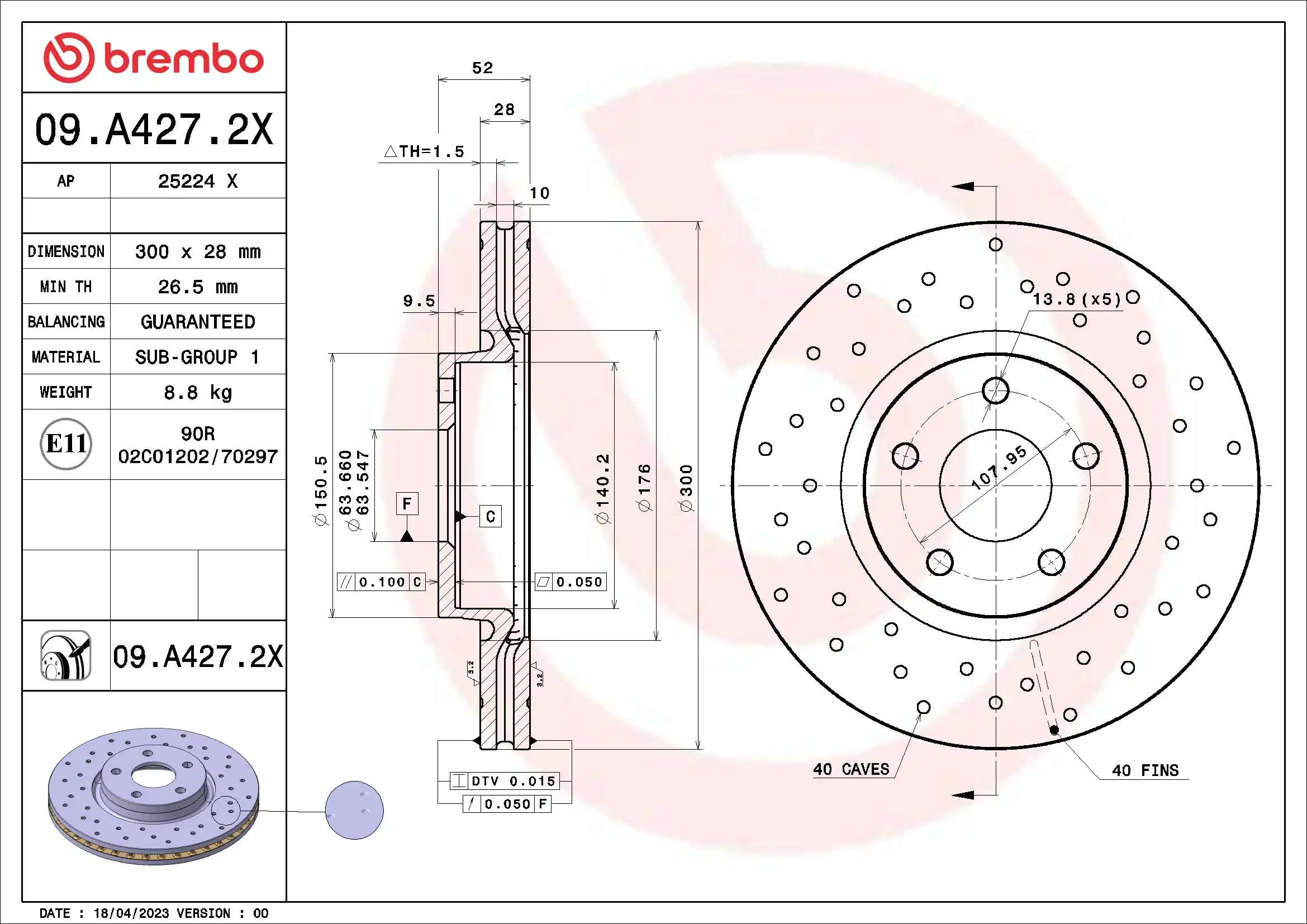 BREMBO 09.A427.2X