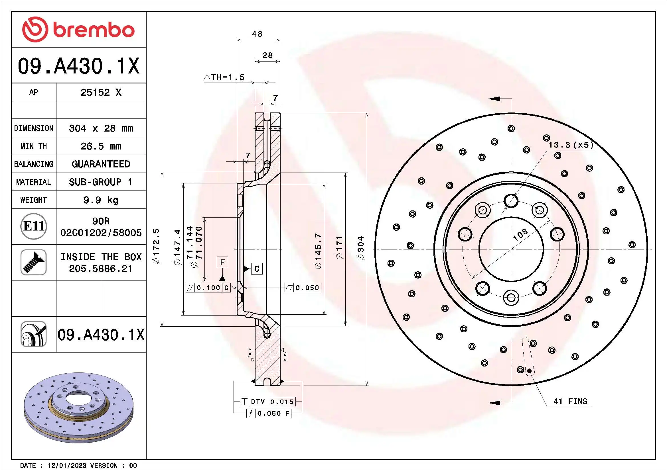 BREMBO 09.A430.1X