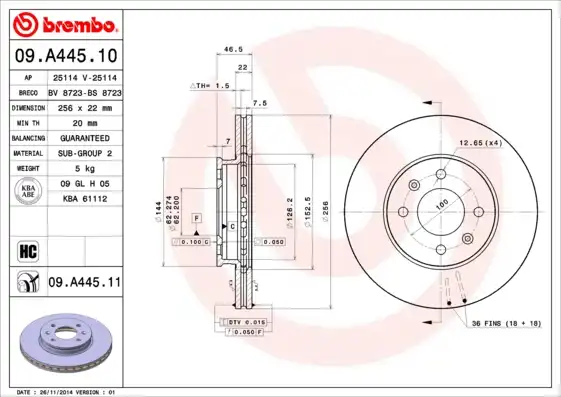 BREMBO 09.A445.11
