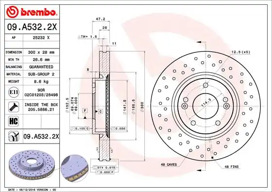 BREMBO 09.A532.2X