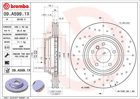 BREMBO 09.A599.1X