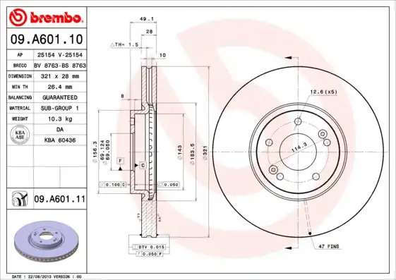 BREMBO 09.A601.11