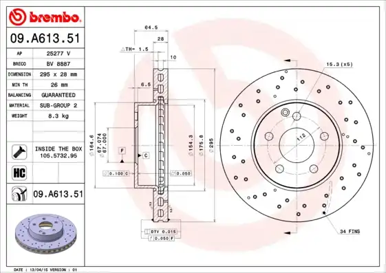 BREMBO 09.A613.51