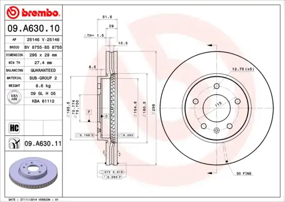 BREMBO 09.A630.11