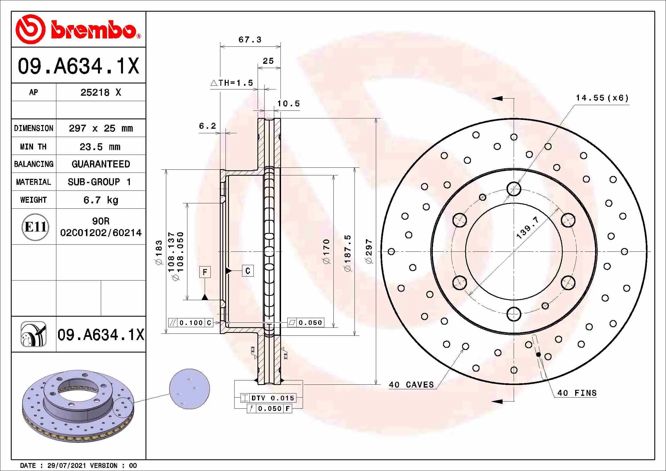 BREMBO 09.A634.1X