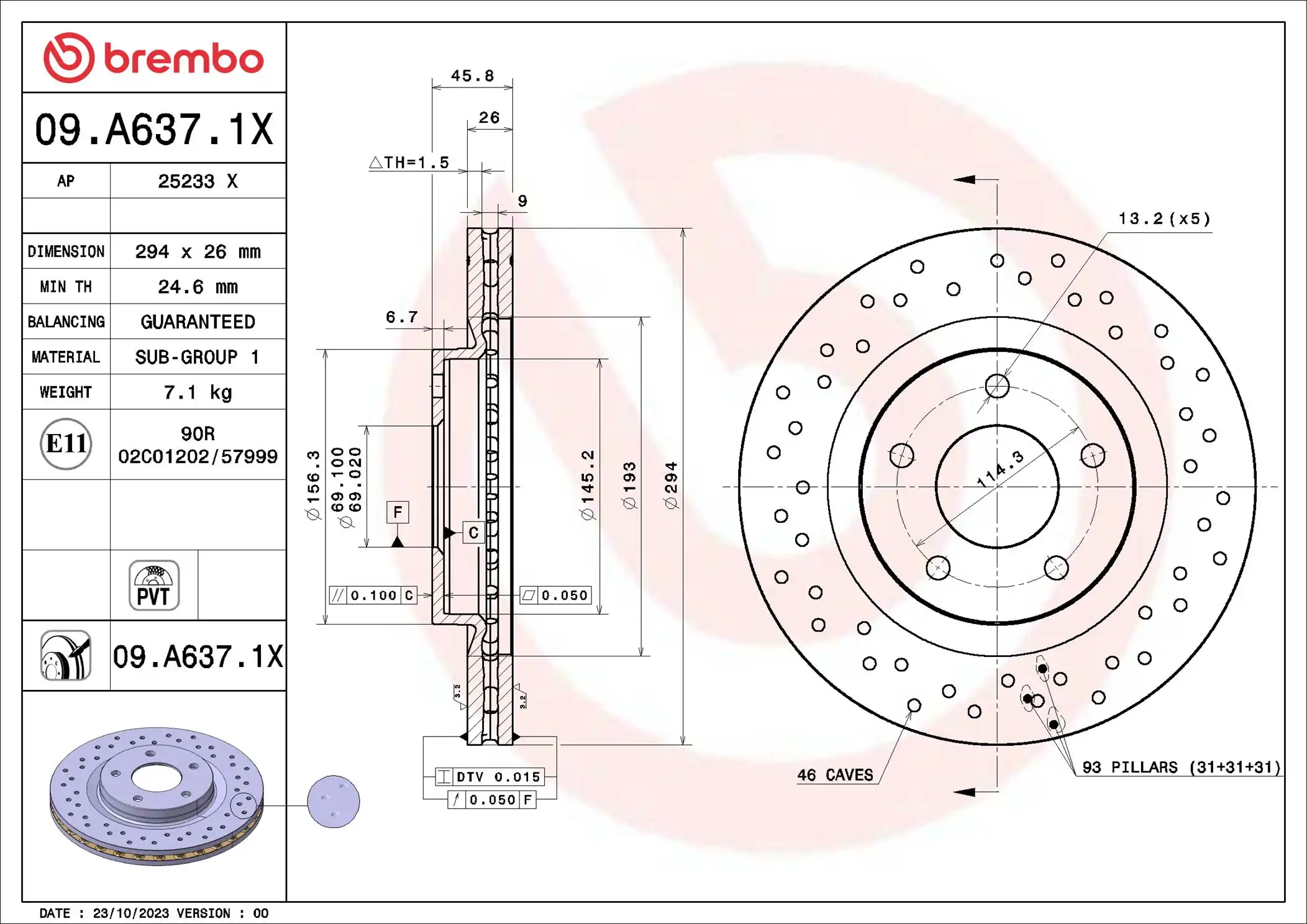 BREMBO 09.A637.1X