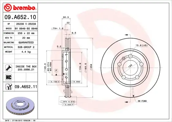 BREMBO 09.A652.11