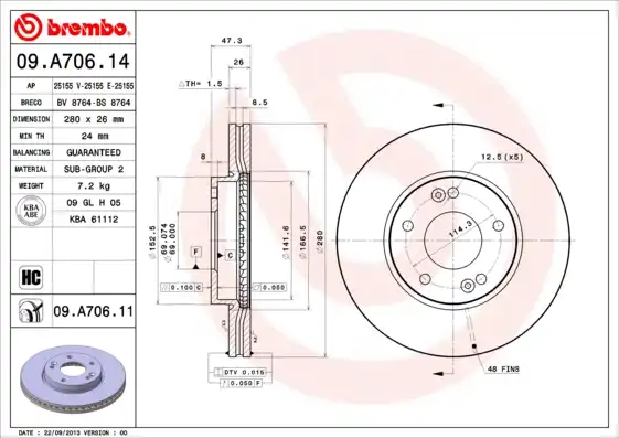 BREMBO 09.A706.11