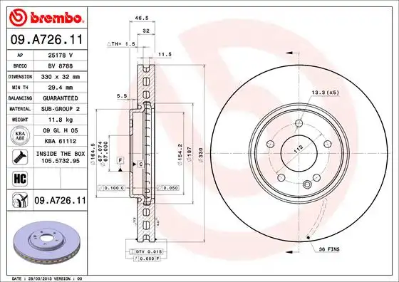 BREMBO 09.A726.11