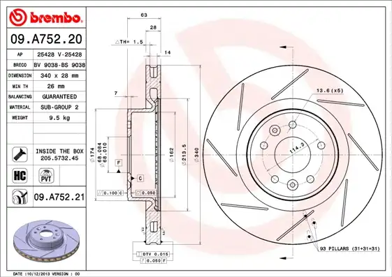 BREMBO 09.A752.21