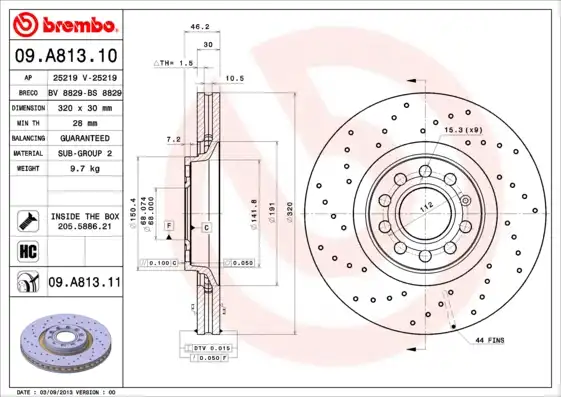 BREMBO 09.A813.11