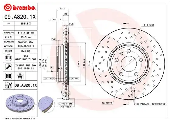 BREMBO 09.A820.1X