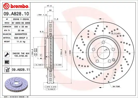 BREMBO 09.A828.11