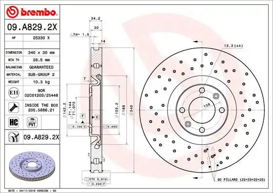 BREMBO 09.A829.2X